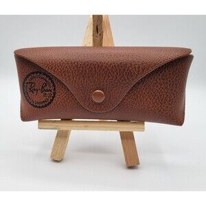 Authentic Genuine Ray-Ban Brown Faux Leather Lined Sunglasses Soft Case